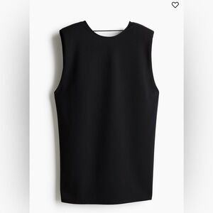 H&M DEEP-BACK MINI DRESS Black NWT